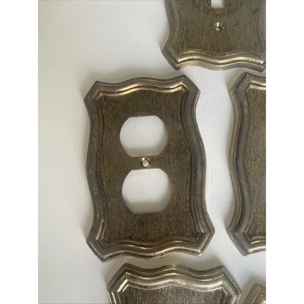 Lot of 5 Vintage 1968 American Tack & Hardware Metal Outlet Covers